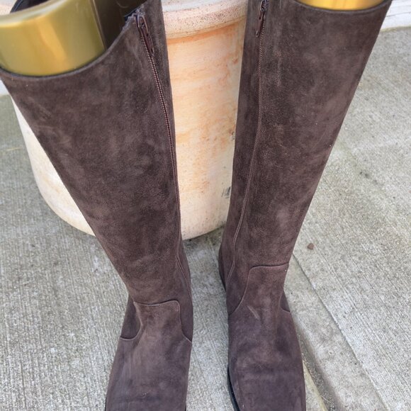 Used Davis Gomma Suede leather Brown boots - Size 40; Made in Italy - Picture 2 of 5
